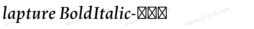 lapture BoldItalic字体转换